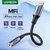 UGREEN Adapter for iPhone MFi DAC Lightning to 3.5mm
