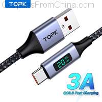 TOPK AC27 Micro/Type-C USB Cable 1m 3A