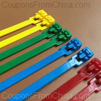 200mm Releasable Reusable Cable Ties 100 pcs.