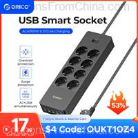 ORICO Universal Electrical Socket EU Plug 4AC 5USB