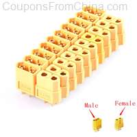 10 pcs. XT60 Male Female Bullet RC Connectors