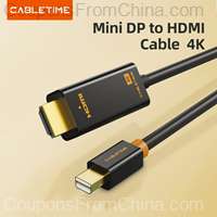 CABLETIME Mini Displayport to HDMI Cable 4K 30Hz