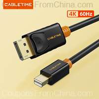 CABLETIME Mini Display Port Cable 4K 60Hz 1m