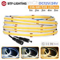 FCOB 5m LED Strip Light 528LEDs Flexible RA90 Dimmable 12V 24V