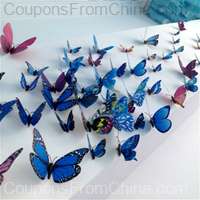 12 pcs. Colorful Butterfly Fridge Magnets