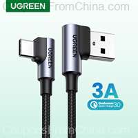 UGREEN USB Type-C Double Angle Cable 1m 3A