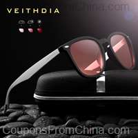 VEITHDIA Unisex Aluminum+TR90 Photochromic Sunglasses