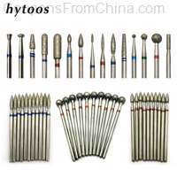 HYTOOS 10pcs/Set Nail Drill Bits Diamond Cutters