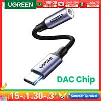 UGREEN DAC Chip USB Type C to 3.5mm Jack Headphone Adapter Cable