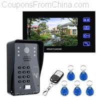 7inch Video Door Phone Intercom Doorbell With RFID Password IR-CUT 1000TV [EU]