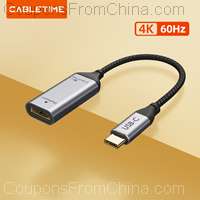 CABLETIME USB-C to Displayport Adapter 4K 60Hz