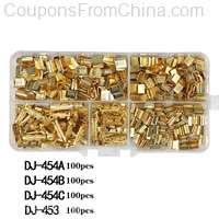 400Ppcs DJ454 0.5-6.0mm2 U-Shaped Copper Wire Crimps