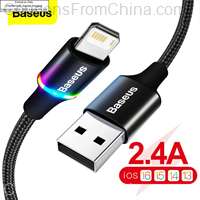 Baseus LED USB iPhone Cable 2.4A 1m